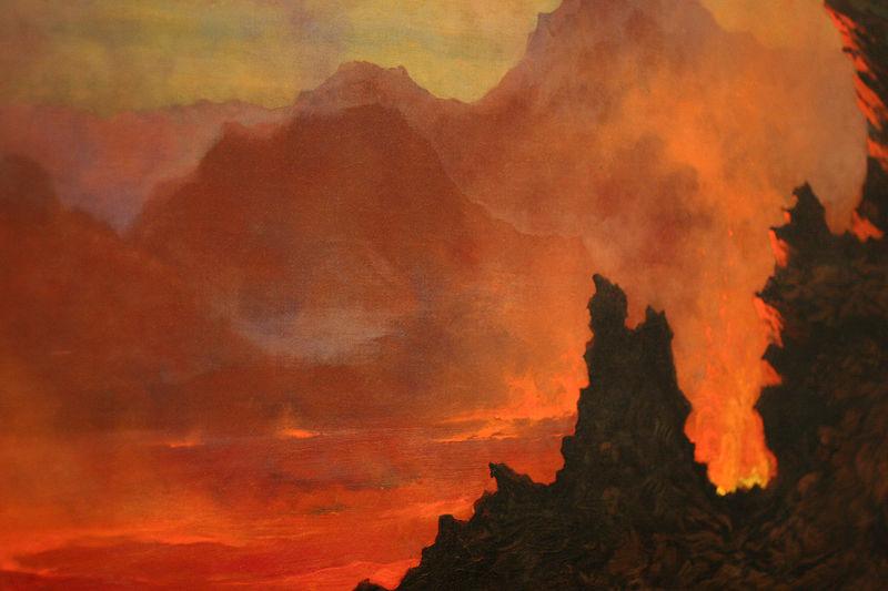 Jules Tavernier Kilauea Caldera, Sandwich Islands, France oil painting art